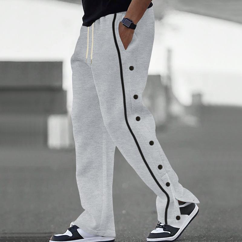 Losse sweatpants met knopen 7g3h1j4k2